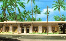 Honolulu HI Hawaii McInerny Waikiki Clothing Store Palm Trees Vtg Postcard 12A picture