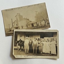Antique RPPC Real Photograph Flour Mill Building Employees ID Freeville NY picture