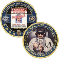 DL12-2 Dept of War DEA USMS Secretary Hegseth Pam Bondi Maduro Challenge Coin picture