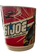 Aladdin G.I. Joe A Real American Hero Lot of 2 Printed Plastic Mugs USA picture