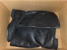 Vintage DDR East German NVA Jackboots Black Leather Riding Boots Mens 9 Cold War picture