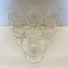 VTG Courvoisier Cognac Brandy France Ribbed Snifters Glasses Lof Of 6 picture
