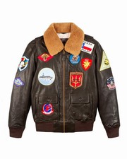 Top Gun Tom Cruise Maverick Leather Jacket Men’s Aviator Flight Jacket picture