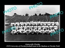 OLD HISTORIC PHOTO OF GAINESVILLE FLORDIA UNIVERSITY GATORS FOOTBALL TEAM c1939 picture