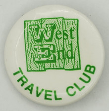 Vintage West End Travel Club Membership Pinback Button picture