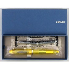 Sailor D.Gray-man Tim × Fude De Mannen Fountain Pen Yellow w/Box Japan Limited picture