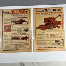Versatile Manufacturing 1968 Vintage Farm Equipment Print Ads Dakota Farmer 2pc picture