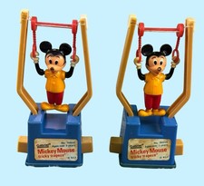 Vintage 1977 Gabriel Mickey Mouse Trapeze Toy Walt Disney Working -Lot of 2 picture