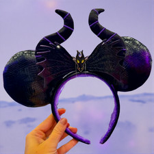 Disney Parks D23 Maleficent Ears Headband Sleeping Beauty Fan Event OS picture