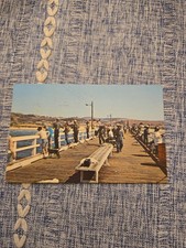 Vintage Postcard Pismo Beach Pier California - Fishing Scene C1960s - Chrome A18 picture