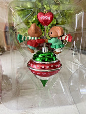 Vintage 1994 Carlton Cards Heirloom Ornament Christmas Spin Mice New In Box NIB picture
