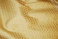 Scalamandre Gold Beecomb Pattern Silk Fabric 7.3/4y 52
