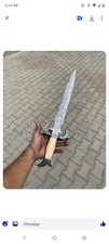 Damascus Steel Dagger Knives, Custom Handmade with Sheath. picture