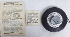 VINTAGE NEW LUFKIN CHROME CLAD 50FT ANCHOR STEEL TAPE C213 picture