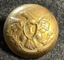 Indian Wars 1870’s Mc Lilley & Co Officer “I” Infantry Button. picture