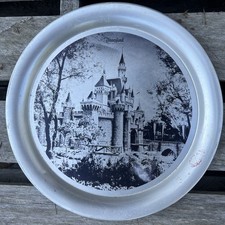 Vintage 1960s Disneyland Metal Serving Tray Sleeping Beauty Castle picture