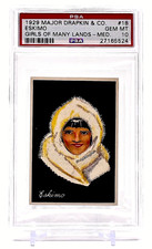 1929 Major Drapkin Tobacco Card - ESKIMO Girls of Many Lands - PSA 10 (RARE GEM) picture