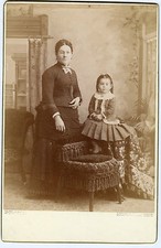 Cabinet Photo-Kingston, Ontario - Young Lady Standing, Young Child Sitting  picture