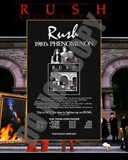 1981 RUSH Moving Pictures Album Tour Magazine Promo Flyer Ad 8x10 Photo picture
