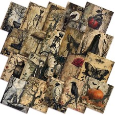 HunnmingRe 20 Pcs 10''x10'' Vintage 10 x 10 inches, Mainly Dark Color picture