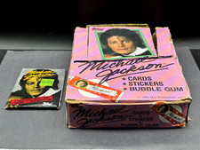 1984 Topps MICHAEL JACKSON 1 Unopened Wax Pack & 1 Empty Box Series 1 picture