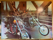EASY RIDER VINTAGE 1970's MOTORCYCLE CHOPPER POSTER P Fonda Dennis Hopper -READ picture