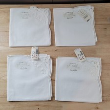 Vtg B.M. Jabara & Sons NAPKIN SET of 4 Cutwork Cotton 16