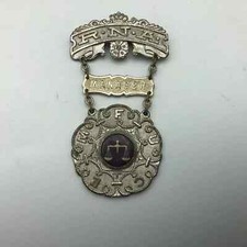 Royal Neighbors America MANAGER Badge Pin Medal Fob Vintage FECMU DeMoulin RNA picture