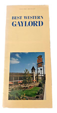 Gaylord Michigan Travel Brochure Pamphlet Best Western 1970s / 1980s Vintage picture