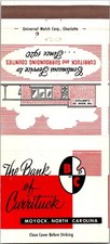 The Bank Of Currituck Since 1920 Moyock NC Vintage Matchbook Cover 4MM27-3 picture