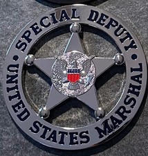 US Marshals Service GIANT paperweight silver version challenge coin picture