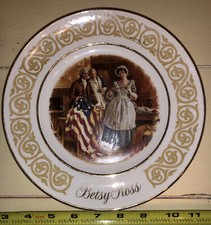 Vintage 1973 Avon BETSY ROSS Plate Enoch Wedgwood England Patriot Flagmaker Dish picture