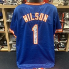 Mookie Wilson New York Mets Signed Inscribed Jersey Autographed Steiner CX COA picture