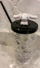 RARE AMC  Theaters Hello Kitty 20 oz. Cup With Cinnamon Roll Topper New Opened picture
