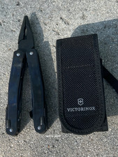Victorinox Swiss Army Knife Black SwissTool Spirit MXBS & Pouch 3.0226.M3N NIB picture