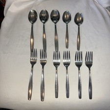 11 Pcs Rogers Cutlery Co CREATION Stainless - Spoons, Salad Dinner Forks IS USA picture