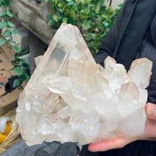 9.4LB A++Large Natural clear white Crystal Himalayan quartz cluster /mineralsls picture