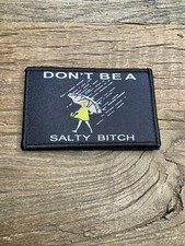 Embroided Printed Patch Hook Loop Don’t Be A Salty Bitch picture