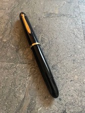 Excellent Pelikan #140 Black Stripe 14K Gold F Fountain Pen Vintage picture