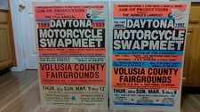 VINTAGE ORIGINAL (2) DAYTONA BIKE WEEK POSTERS 1989 and 1992- GOOD CONDITION picture