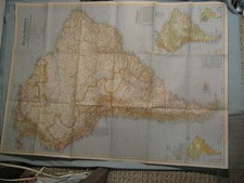 VINTAGE LARGE SOUTH AMERICA WALL MAP National Geographic October 1942  picture