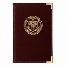 Vintage USC University Southern California Leather Portfolio Notebook 6x9 picture
