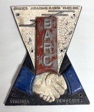 Vintage Bristol Amateur Radio Club Cast Aluminum Plaque Sign BARC VA TN picture