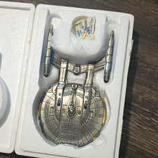 The Franklin Mint Star Trek Enterprise NX-01 Pewter Replica w/ Box & Paperwork picture
