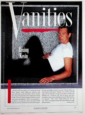 Kevin Bacon Vanity Fair Vanities Magazine Page Article 1994 The River Wild picture