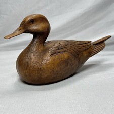 Vintage Craft-Tex Resin Duck Decoy American Wild Fowl Series 1985 Glass Eyes picture