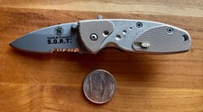 Smith & Wesson S.O.R.T. SWSORTBM Spring Assisted Folding Pocket Knife Silver NIB picture
