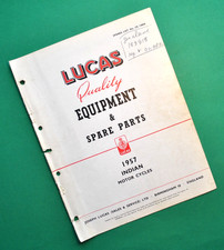 1957 Indian Motorcycle Book Lucas Electrical Parts Catalog Woodsman Tomahawk picture
