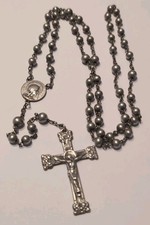Vintage Sterling Silver Rosary Beads picture