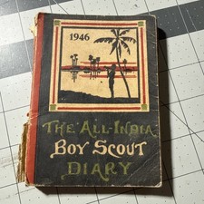 Antique 1946 Diary Journal Of James Campbell Manry British All India Boy Scout picture